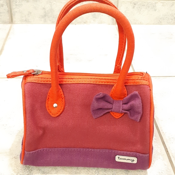 Tommy Hifiger purse red & purple small purse